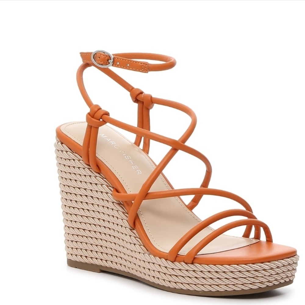 NWB Marc Fisher Strappy Wedge Sandal